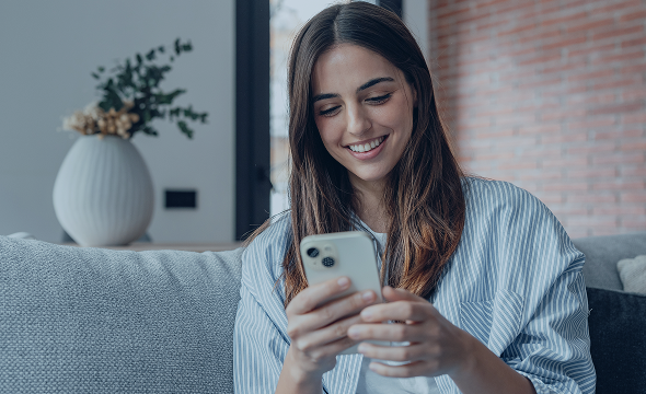 Girl looking at her phone